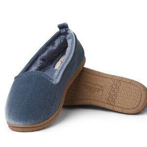 Dearfoams Women's Rachel Shiny Velour Closed Back Slipper Size M (7-8)